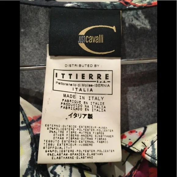 Just Cavalli Floral Silk Blouse - Picture 9 of 10